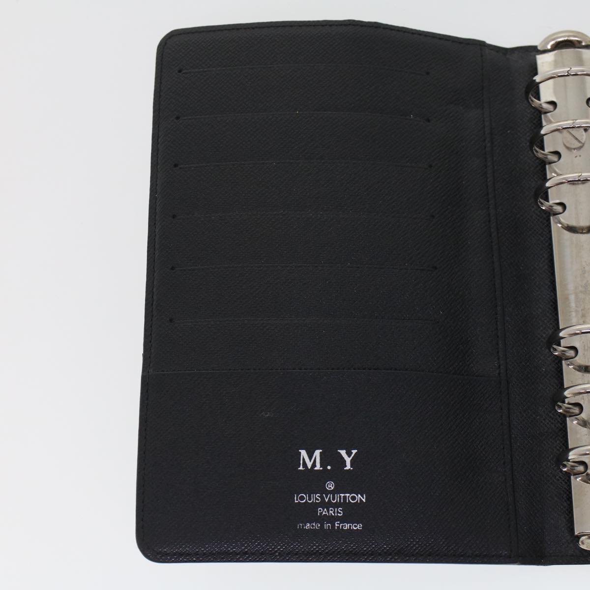 LOUIS VUITTON Damier Graphite Agenda MM Day Planner Cover R20242 LV 44517