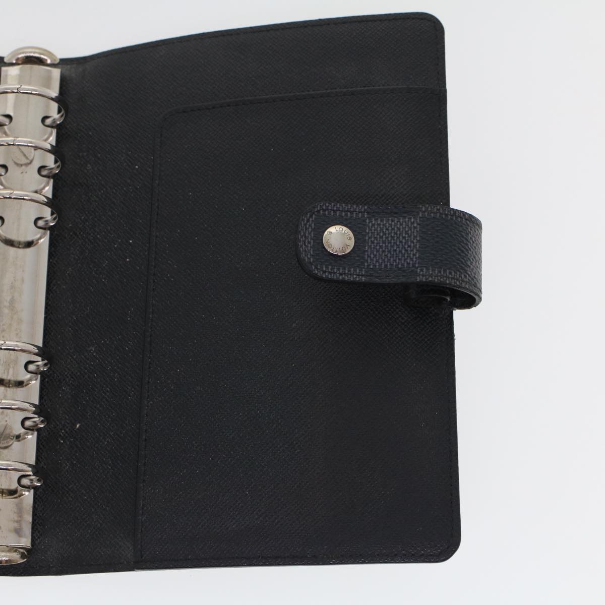 LOUIS VUITTON Damier Graphite Agenda MM Day Planner Cover R20242 LV 44517