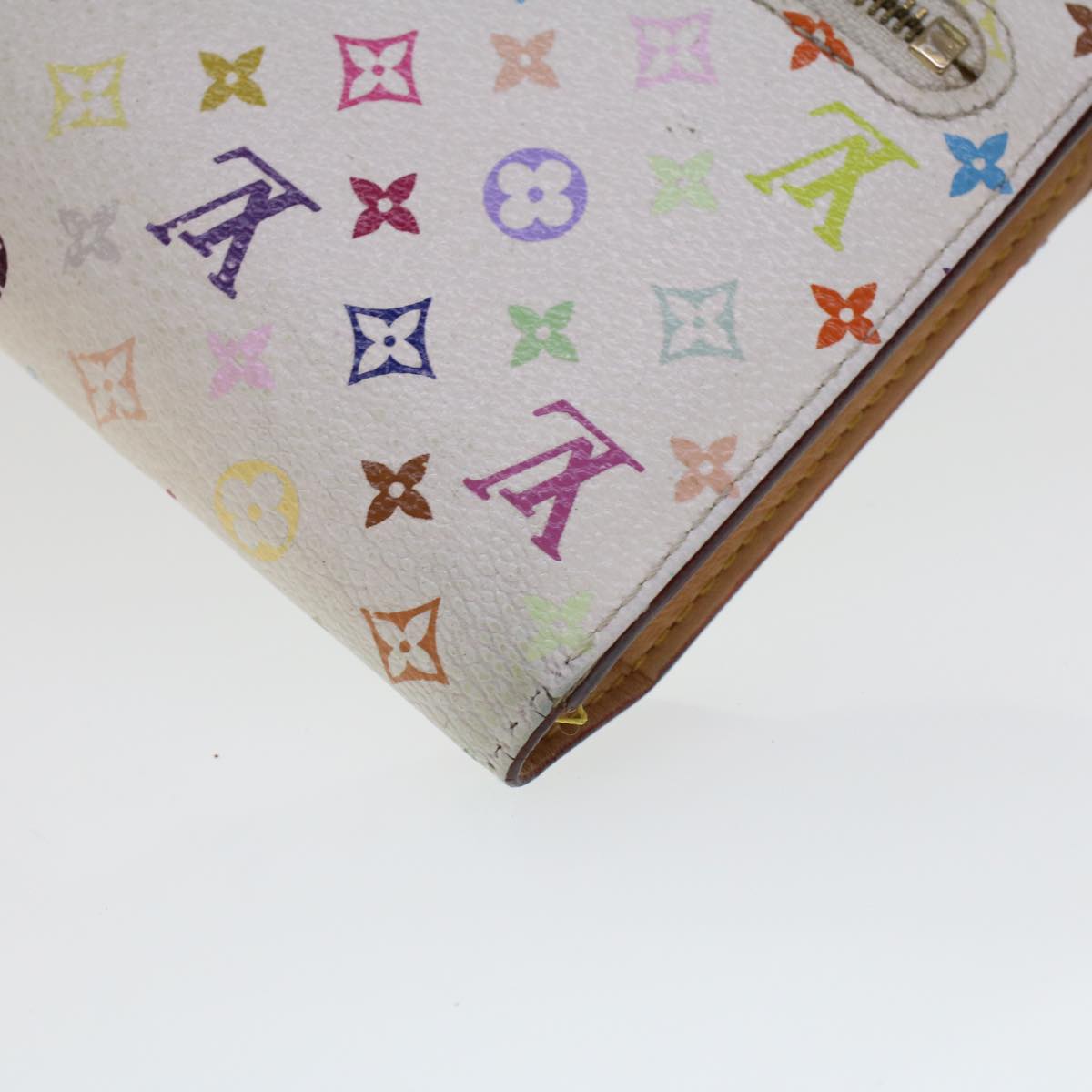 LOUIS VUITTON Multicolor Portefeuille Eugenie Wallet White M60053 LV 44518