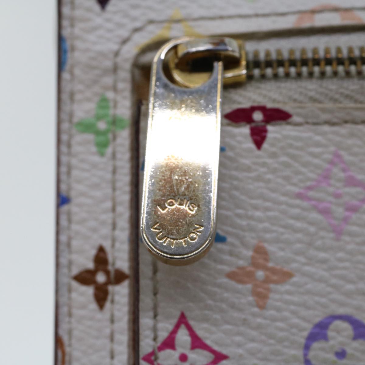 LOUIS VUITTON Multicolor Portefeuille Eugenie Wallet White M60053 LV 44518