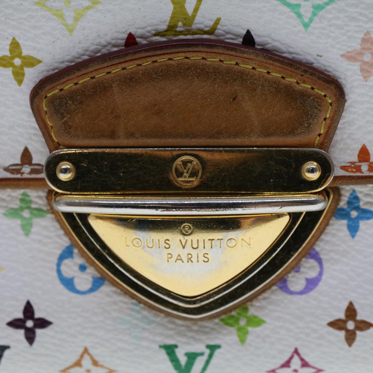 LOUIS VUITTON Multicolor Portefeuille Eugenie Wallet White M60053 LV 44518