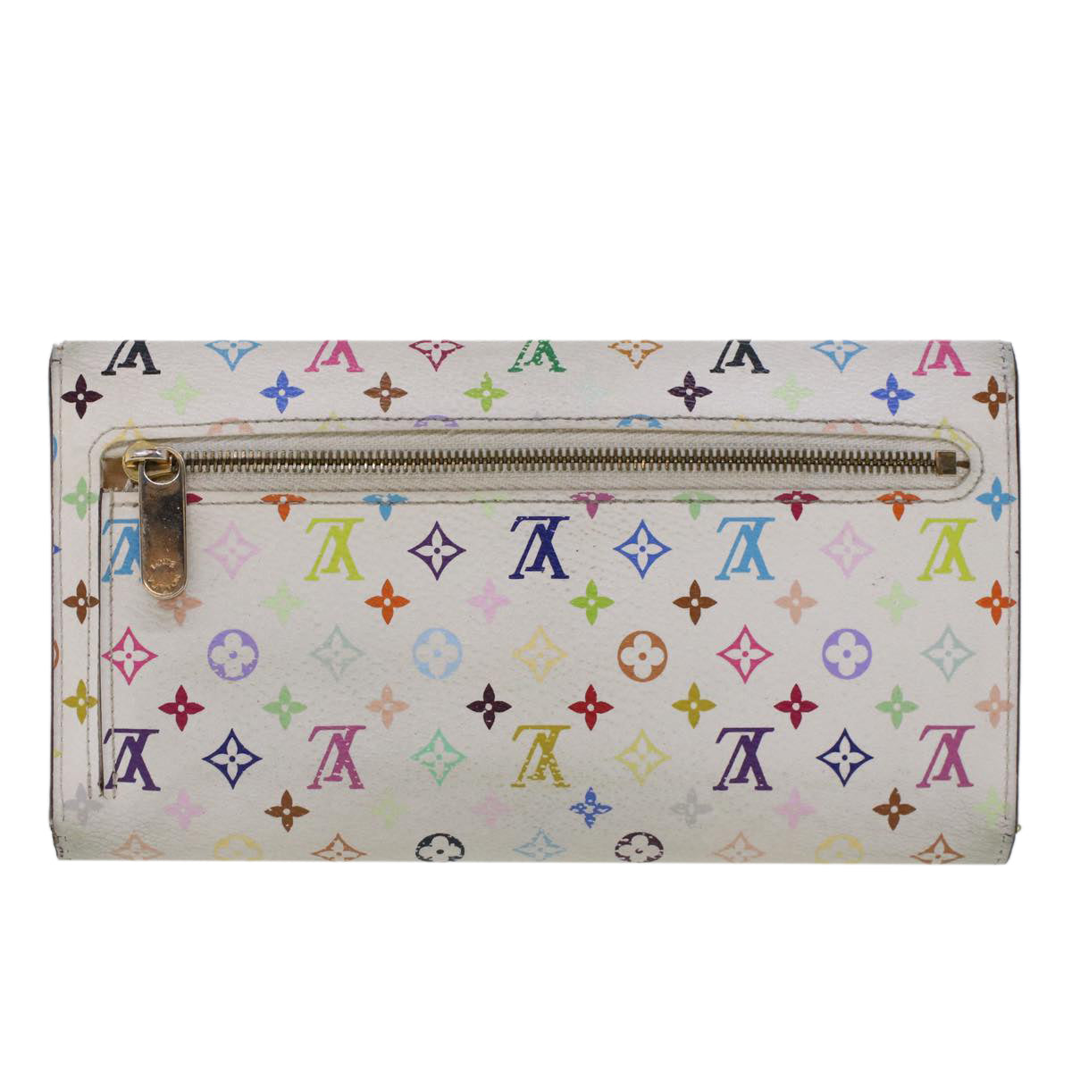 LOUIS VUITTON Multicolor Portefeuille Eugenie Wallet White M60053 LV 44518