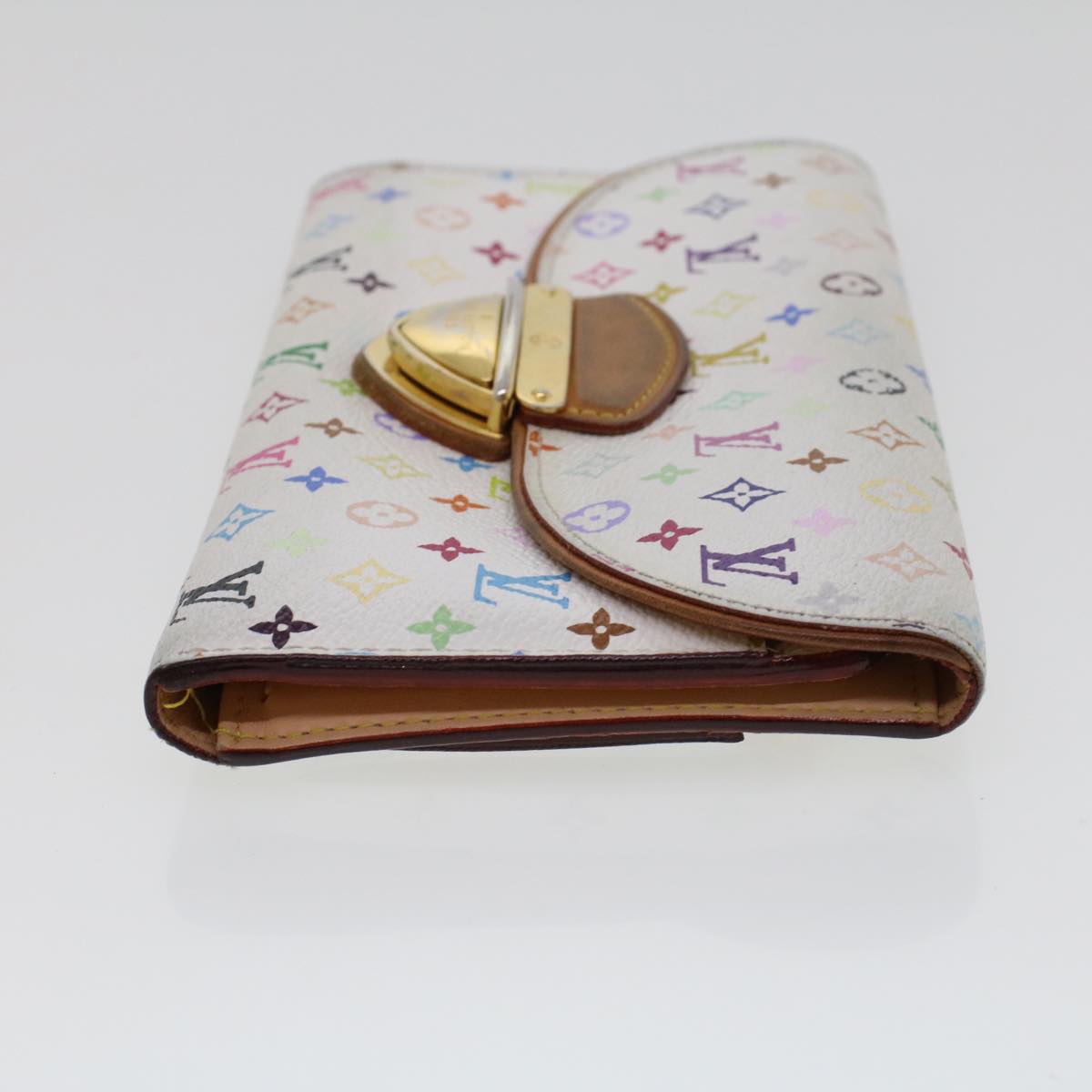 LOUIS VUITTON Multicolor Portefeuille Eugenie Wallet White M60053 LV 44518