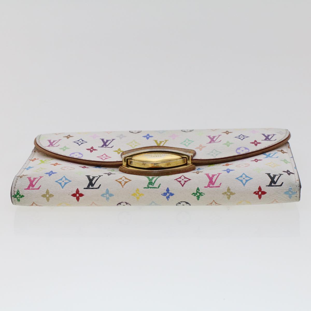 LOUIS VUITTON Multicolor Portefeuille Eugenie Wallet White M60053 LV 44518