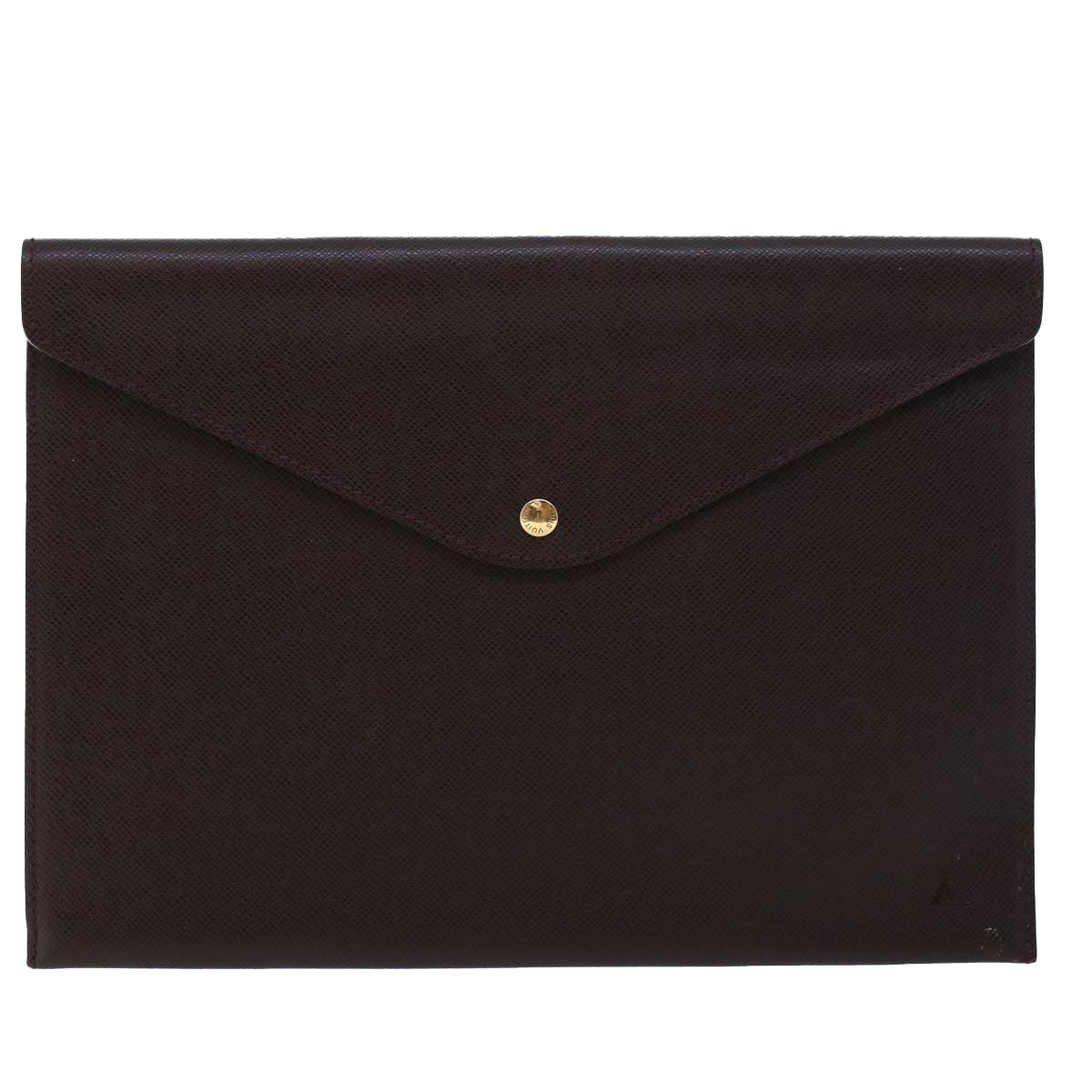 LOUIS VUITTON Taiga Clutch Bag Acajou LV 44530