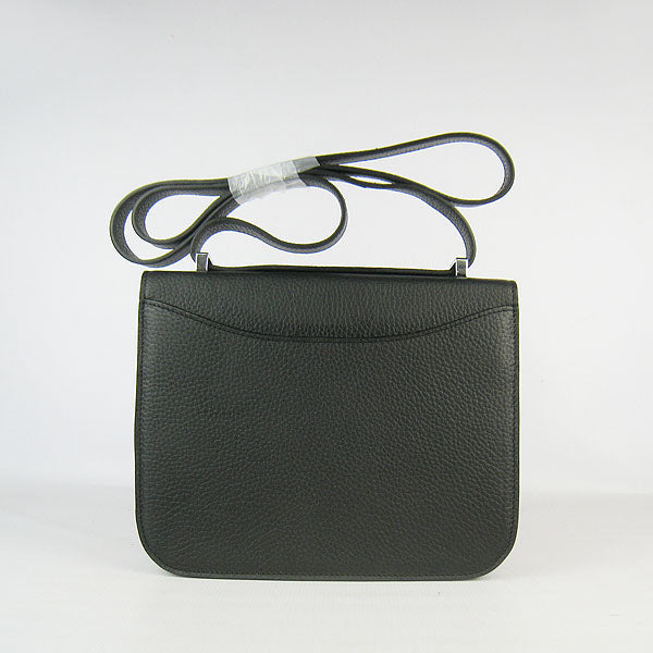 Luxury Hermes Constance Cowskin Leather Bag H017 black silver