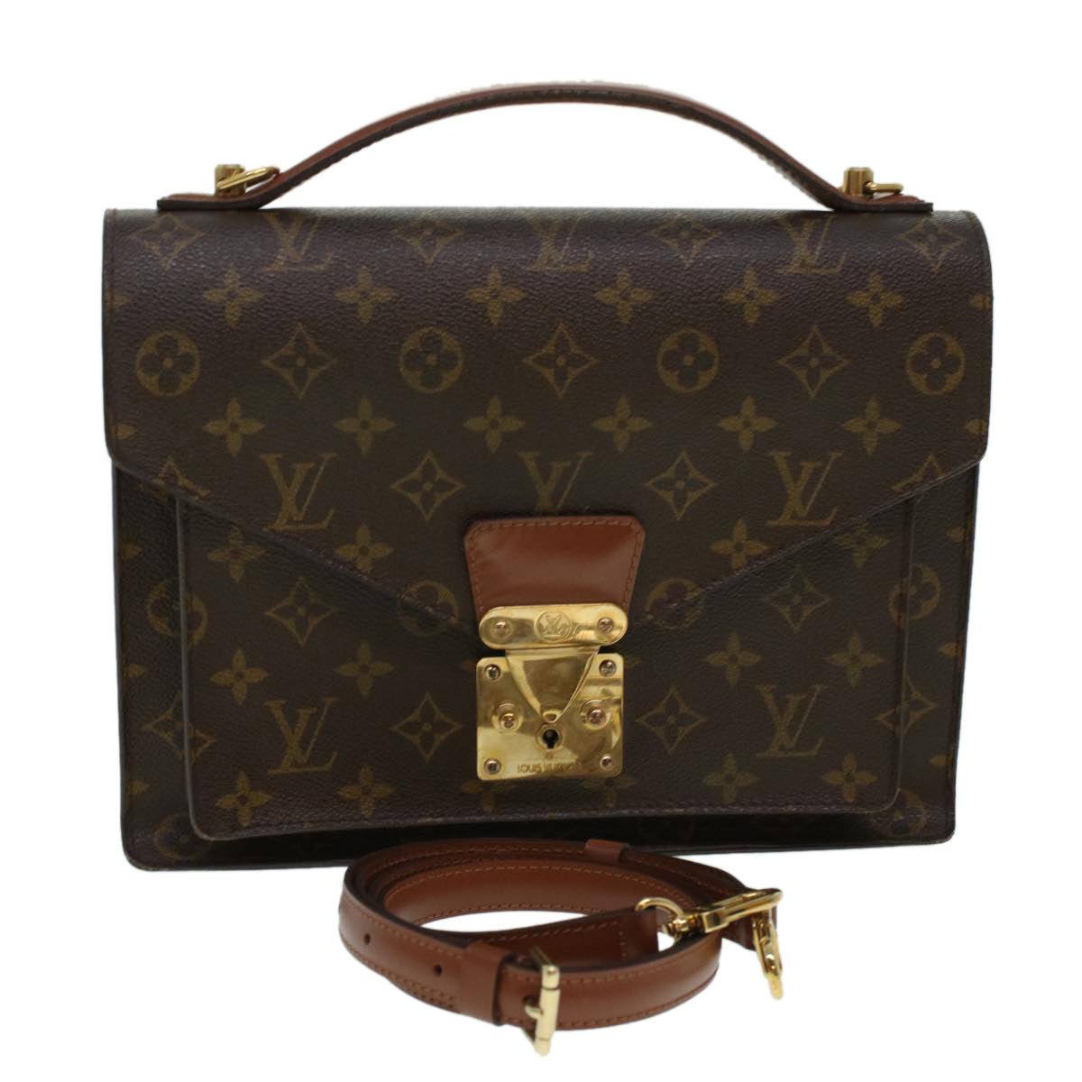 LOUIS VUITTON Monogram Monceau 28 Hand Bag 2way M51185 LV 44550