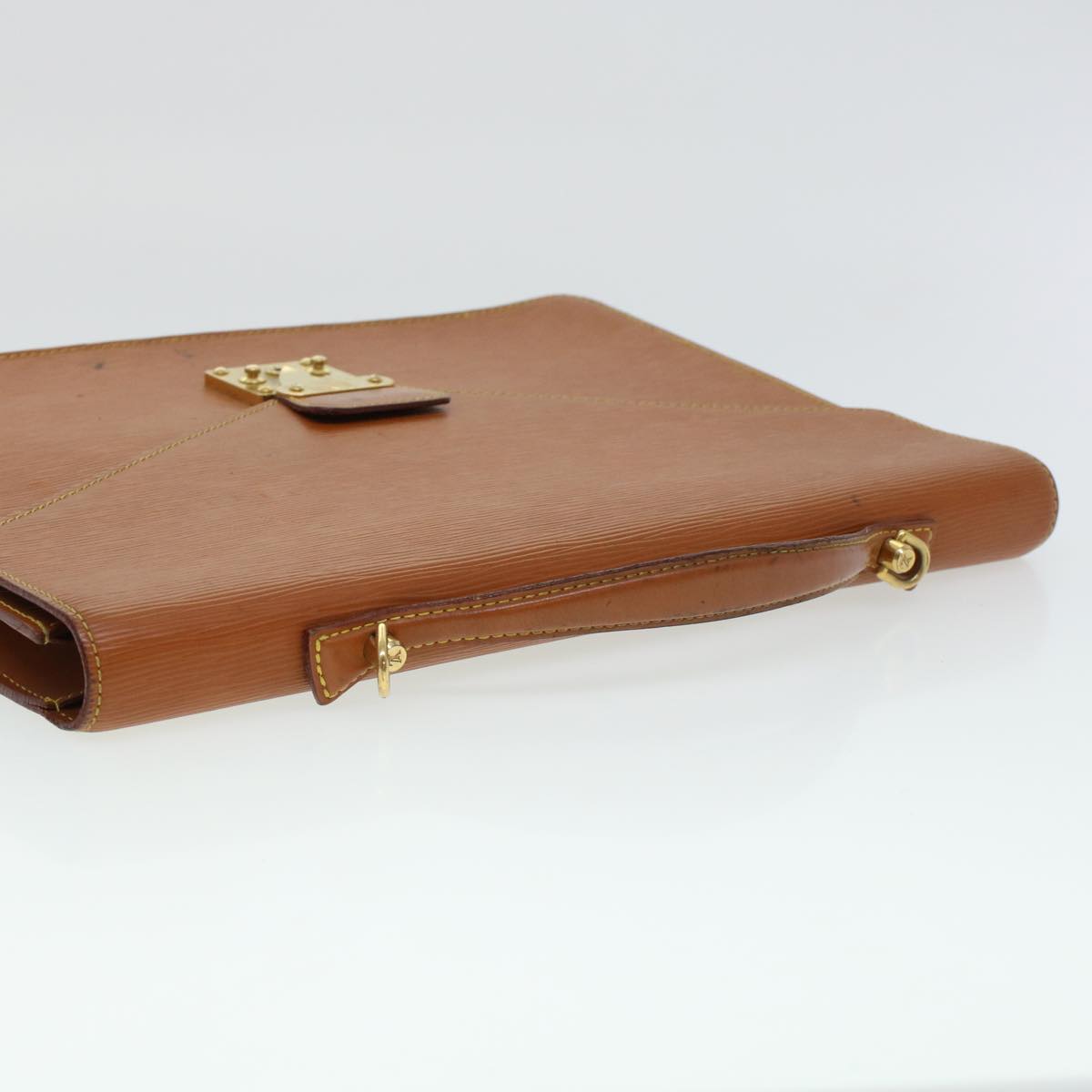 LOUIS VUITTON Epi Porte Documents Bandouliere Briefcase Brown M54468 44551