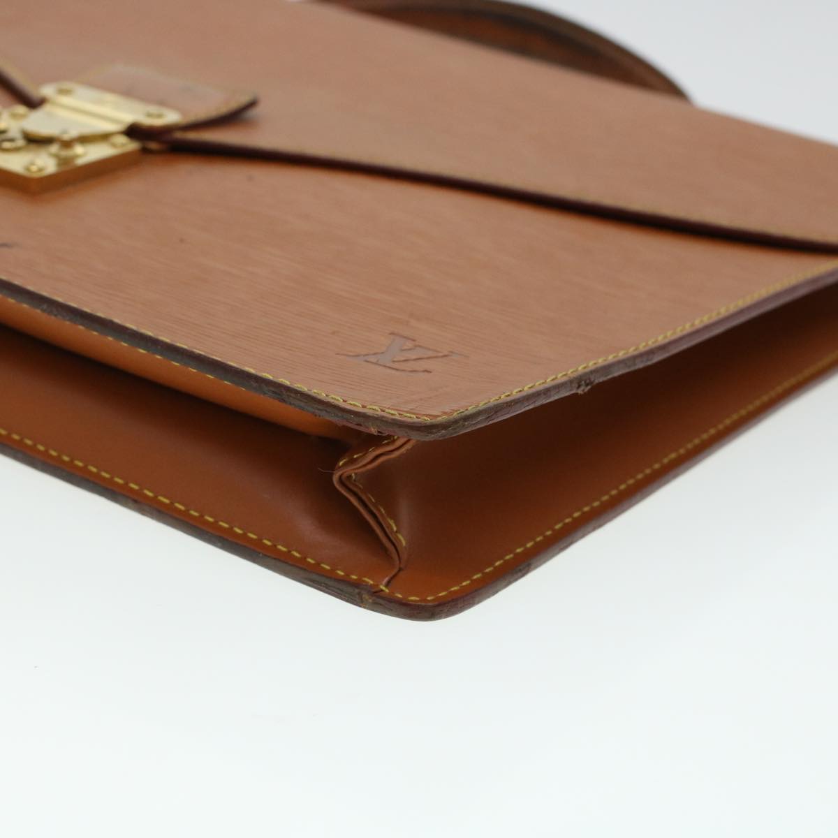 LOUIS VUITTON Epi Porte Documents Bandouliere Briefcase Brown M54468 44551