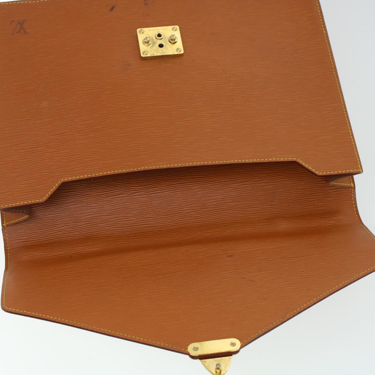 LOUIS VUITTON Epi Porte Documents Bandouliere Briefcase Brown M54468 44551