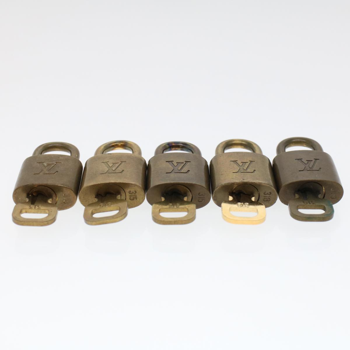 LOUIS VUITTON Padlock 10set Gold Tone LV 44554
