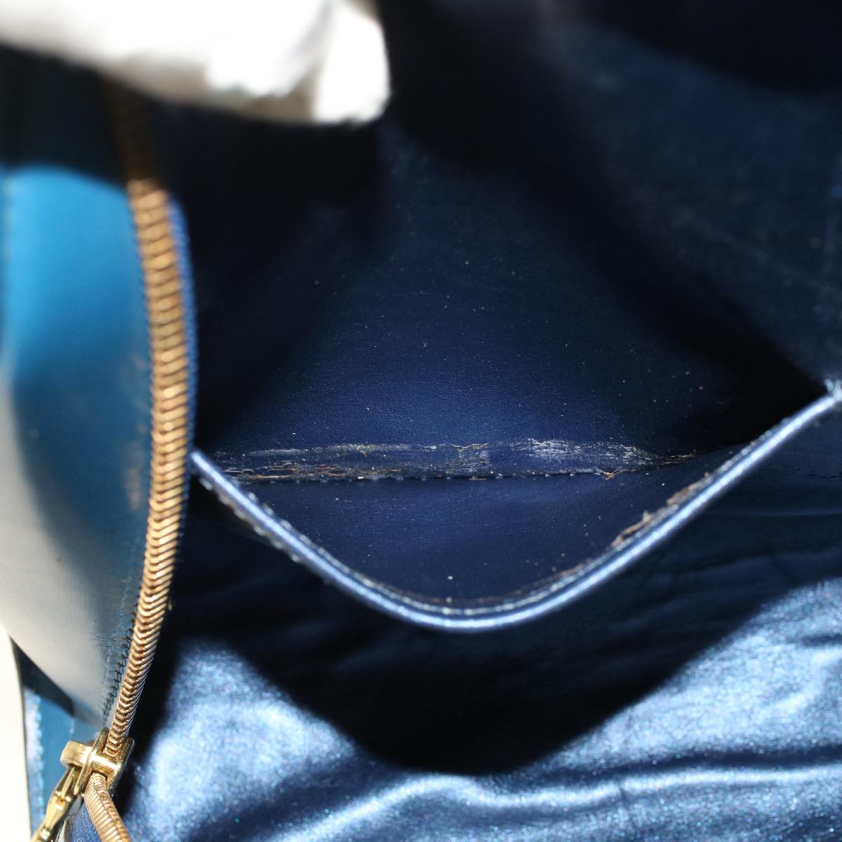 LOUIS VUITTON Epi Dauphine GM Clutch Bag Blue M48435 LV 44560