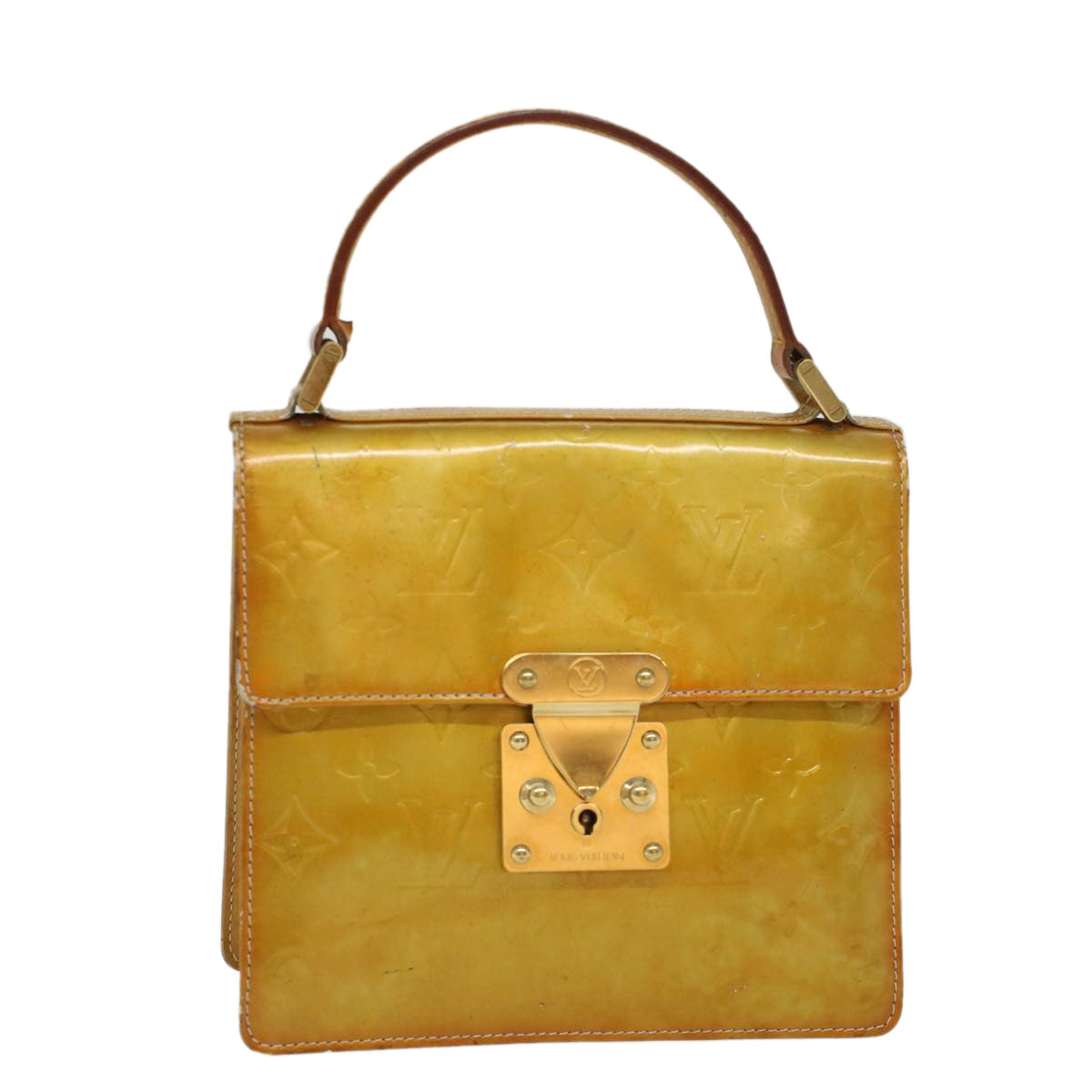 LOUIS VUITTON Monogram Vernis Spring Street Hand Bag Gris M91029 LV 44564