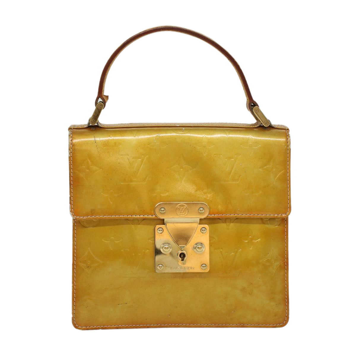 LOUIS VUITTON Monogram Vernis Spring Street Hand Bag Gris M91029 LV 44564