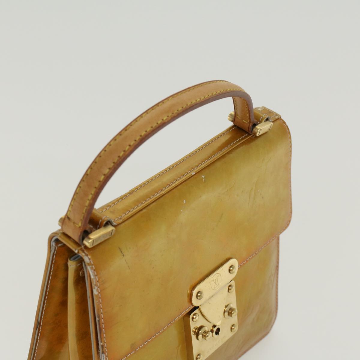 LOUIS VUITTON Monogram Vernis Spring Street Hand Bag Gris M91029 LV 44564