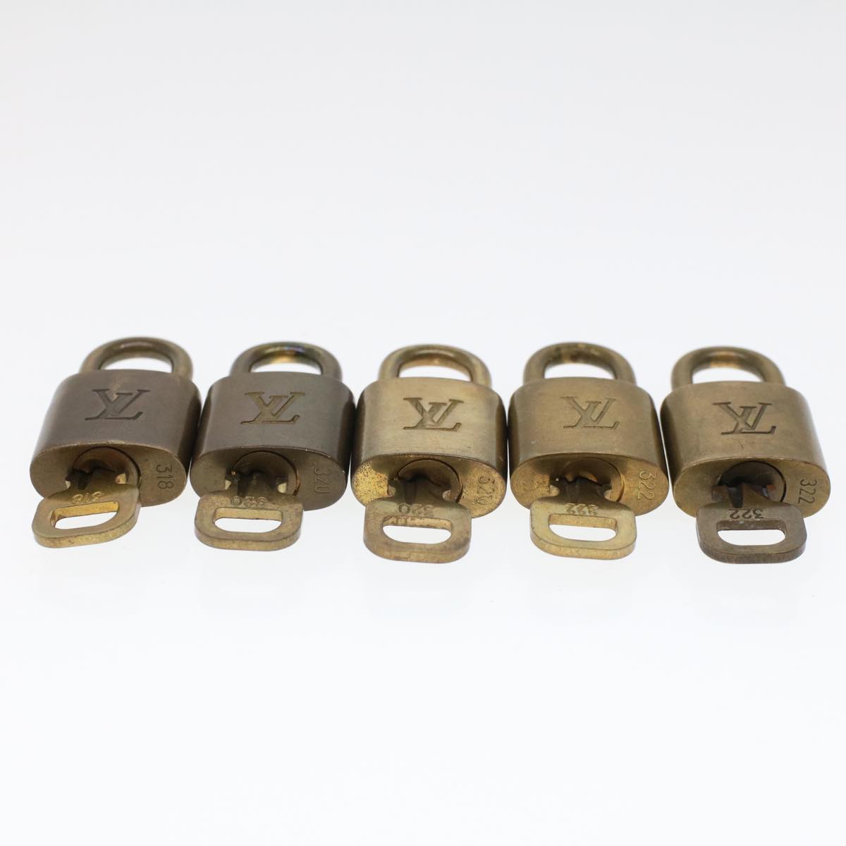LOUIS VUITTON Padlock 10set Gold Tone LV 44573