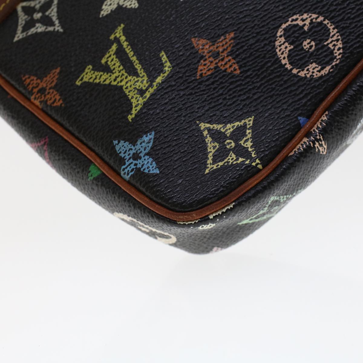 LOUIS VUITTON Multicolor Pochette Accessoires Pouch Black M92648 LV 44608