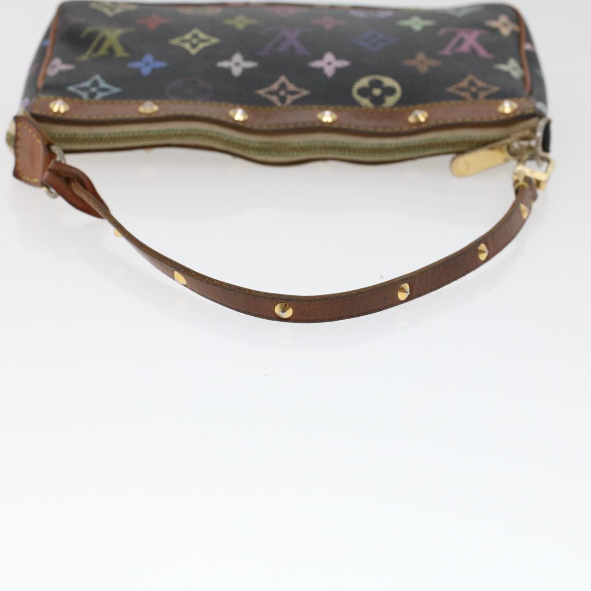 LOUIS VUITTON Multicolor Pochette Accessoires Pouch Black M92648 LV 44608