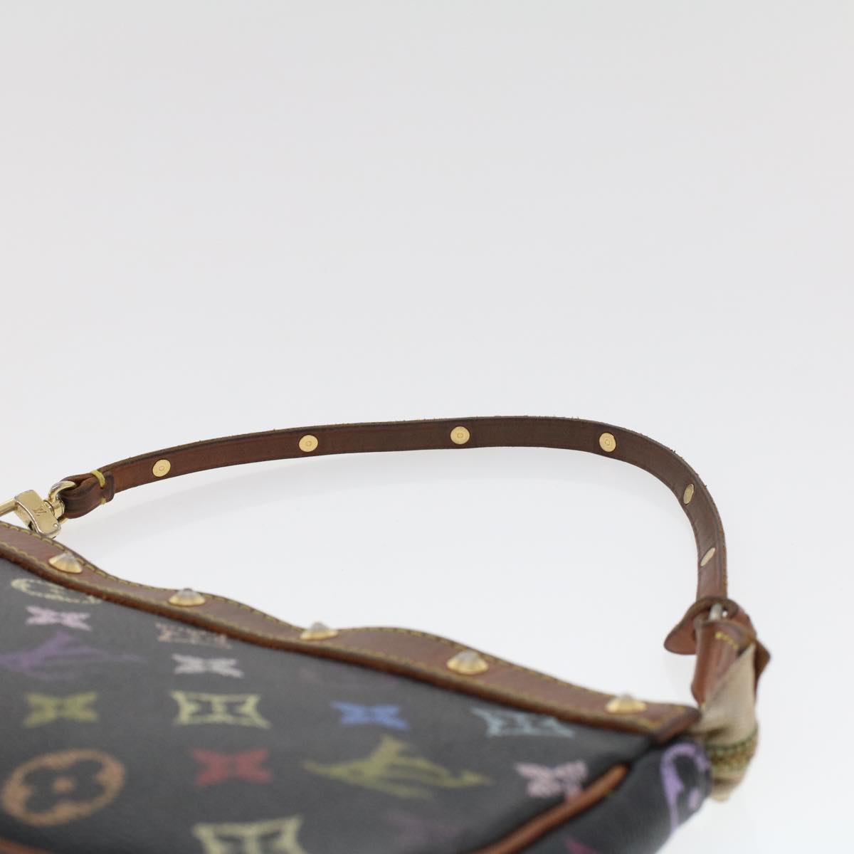 LOUIS VUITTON Multicolor Pochette Accessoires Pouch Black M92648 LV 44608