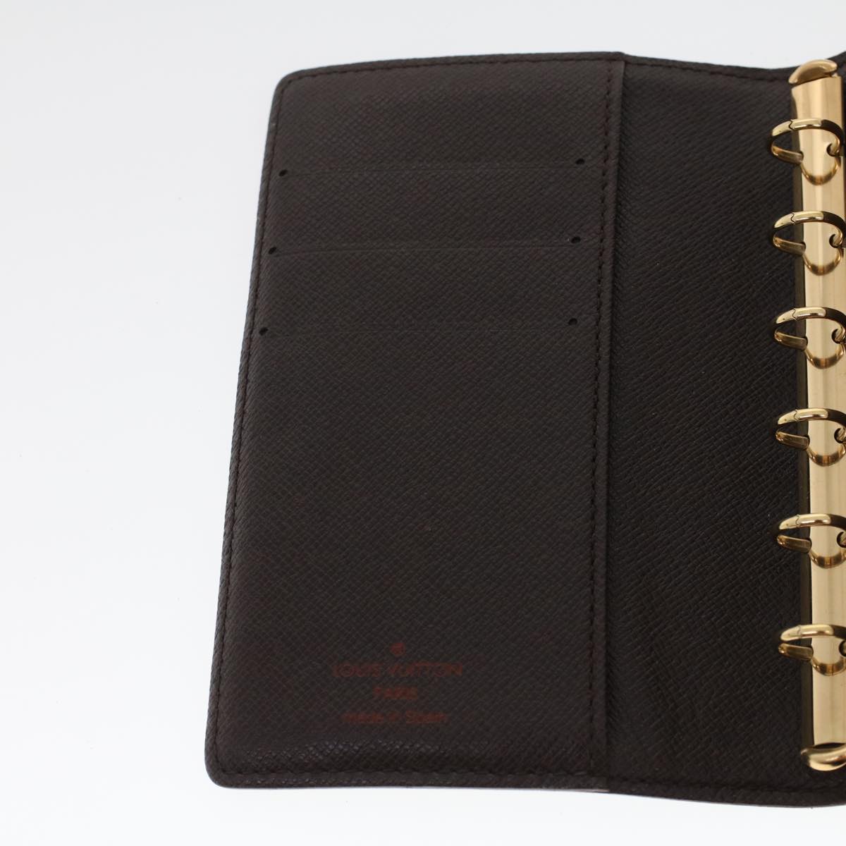 LOUIS VUITTON Damier Ebene Agenda PM Day Planner Cover R20029 LV 44610
