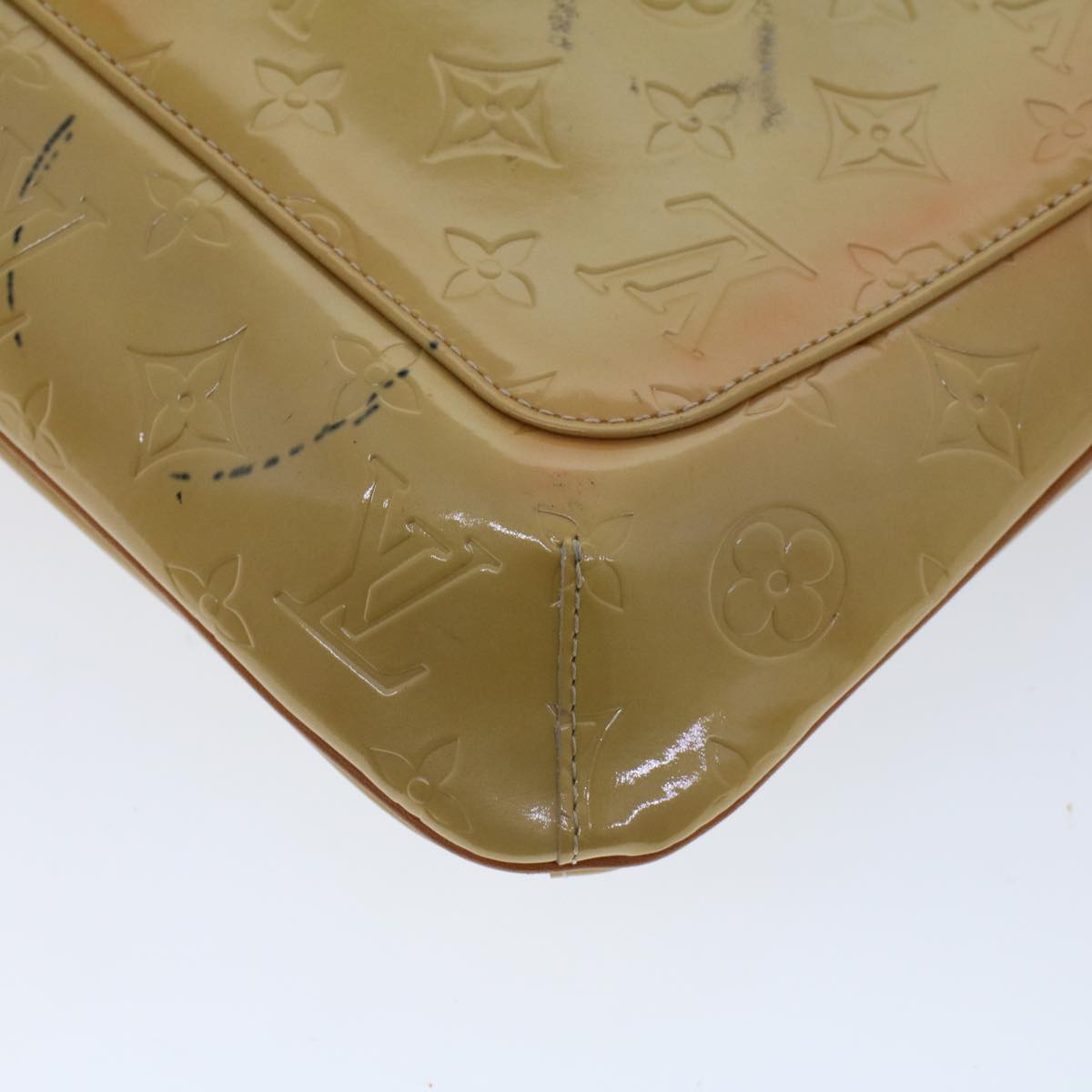 LOUIS VUITTON Monogram Vernis Thompson Street Bag Beige M91301 LV 44617