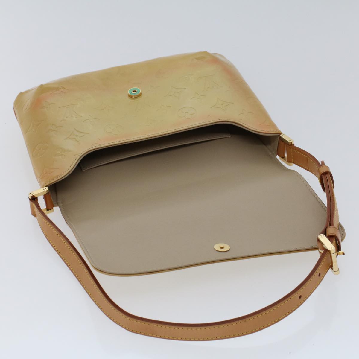 LOUIS VUITTON Monogram Vernis Thompson Street Bag Beige M91301 LV 44617