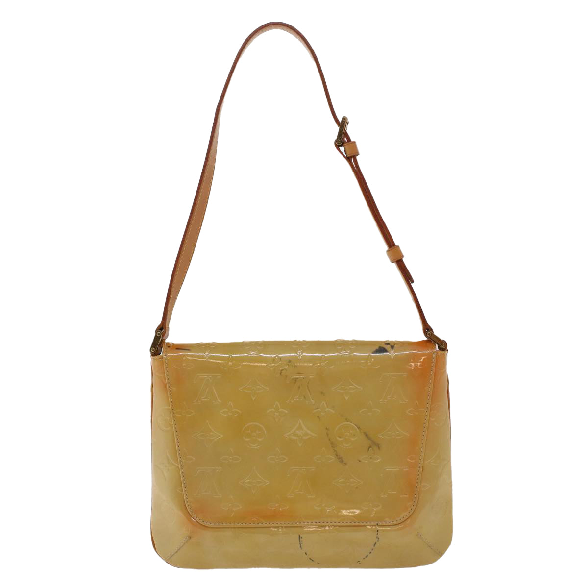 LOUIS VUITTON Monogram Vernis Thompson Street Bag Beige M91301 LV 44617
