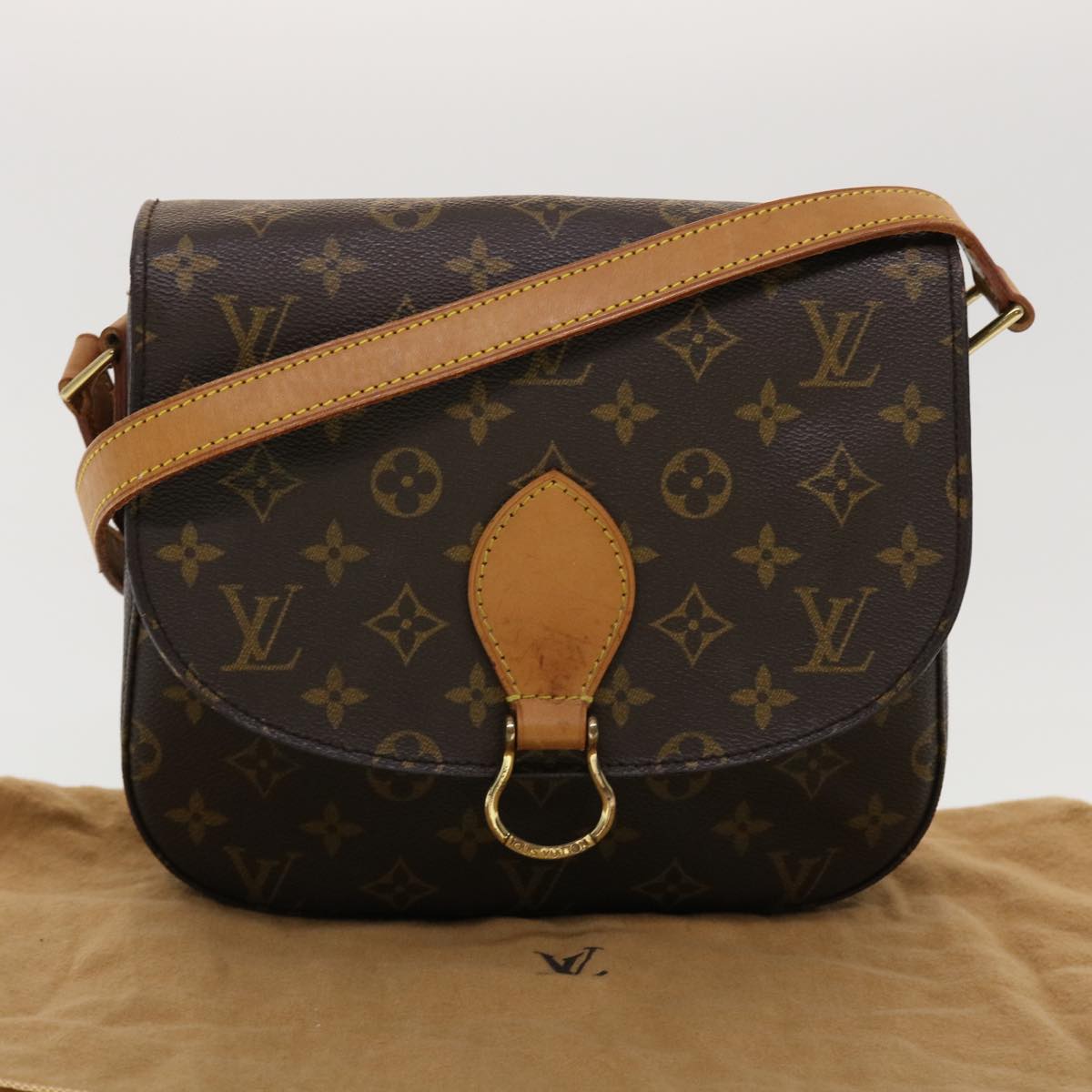 LOUIS VUITTON Monogram Saint Cloud GM Shoulder Bag M51242 LV 44619