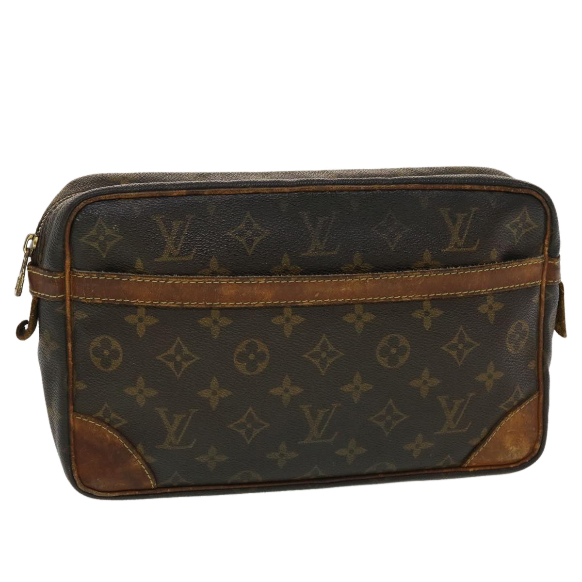LOUIS VUITTON Monogram Compiegne 28 Clutch Bag M51845 LV 44625