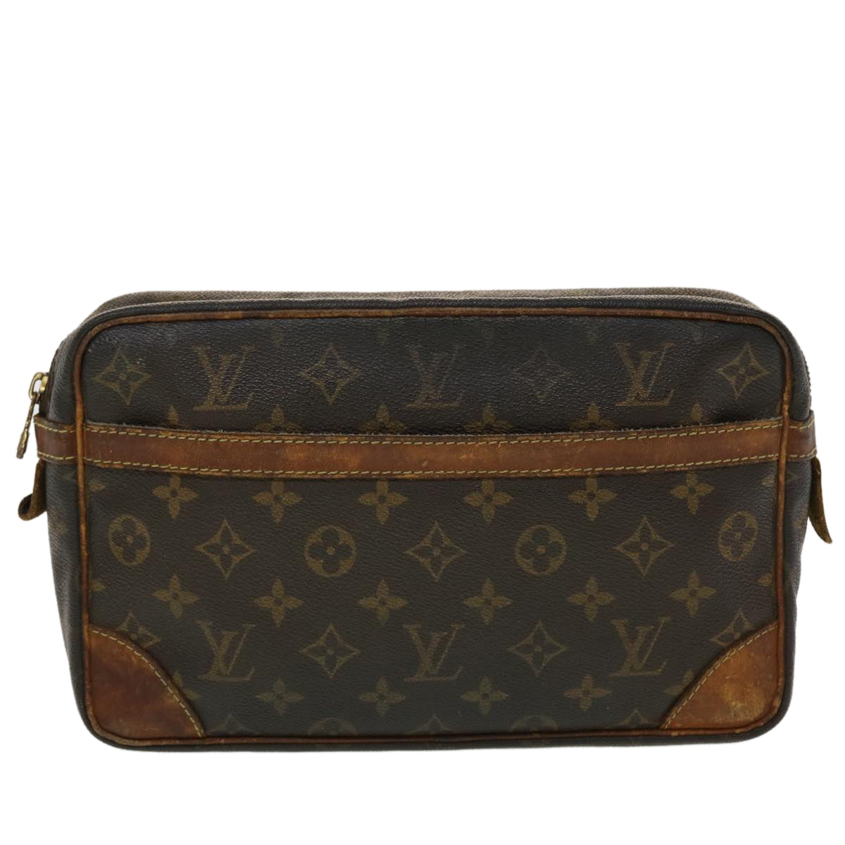 LOUIS VUITTON Monogram Compiegne 28 Clutch Bag M51845 LV 44625