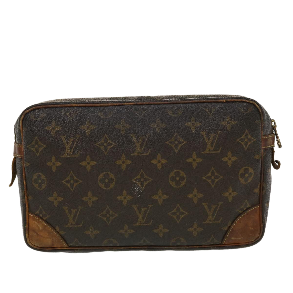 LOUIS VUITTON Monogram Compiegne 28 Clutch Bag M51845 LV 44625