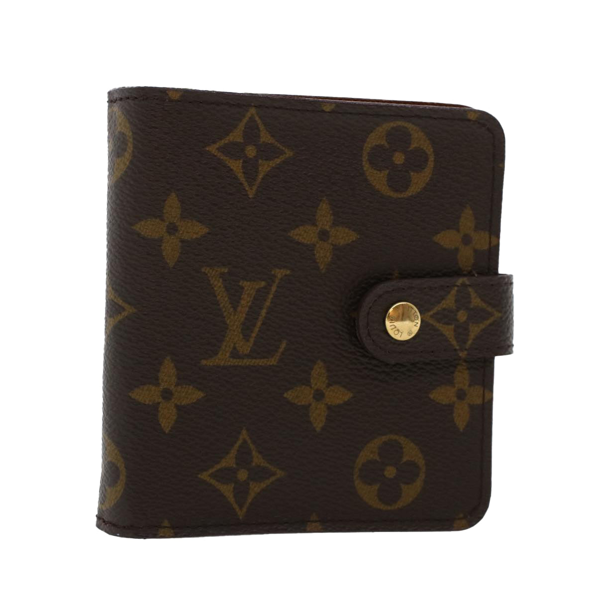 LOUIS VUITTON Monogram Compact Zip Wallet M61667 LV 44636