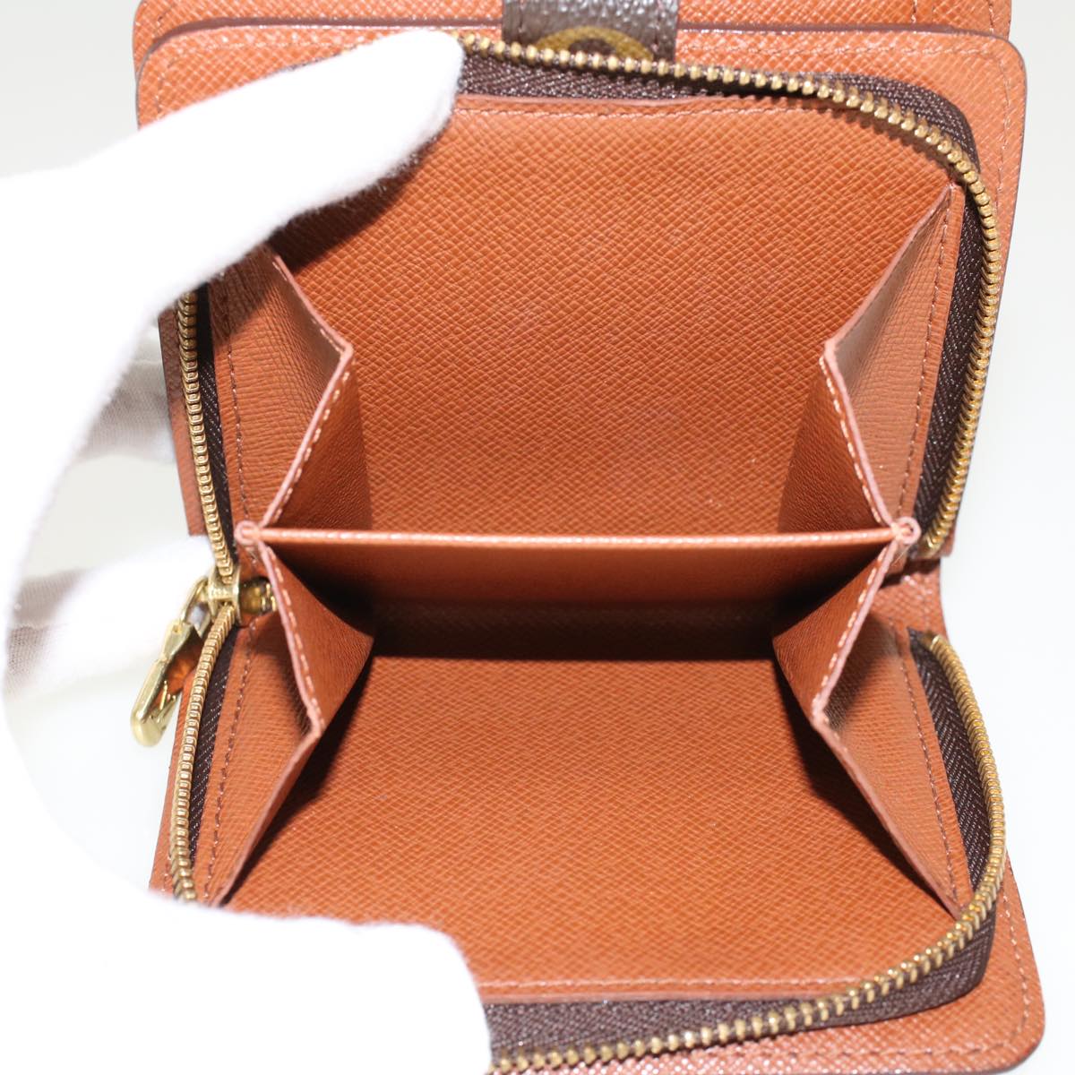 LOUIS VUITTON Monogram Compact Zip Wallet M61667 LV 44636