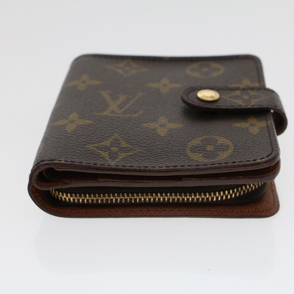 LOUIS VUITTON Monogram Compact Zip Wallet M61667 LV 44636