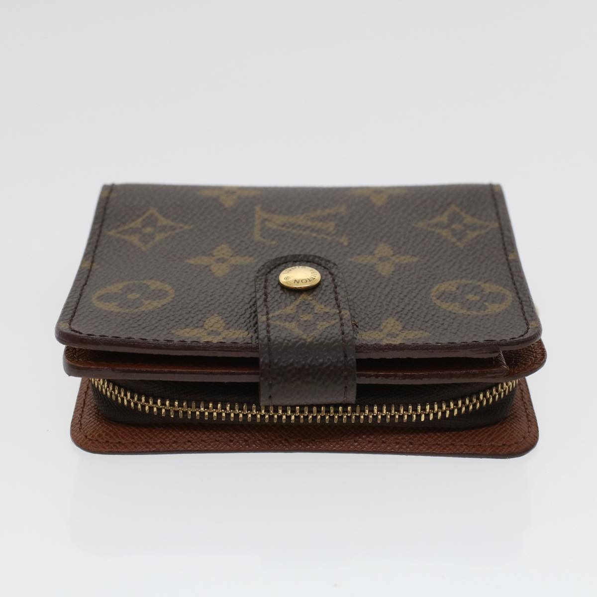 LOUIS VUITTON Monogram Compact Zip Wallet M61667 LV 44636