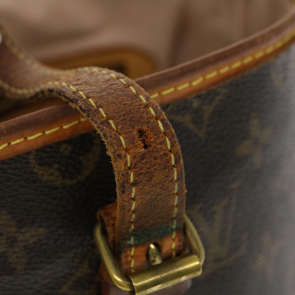 LOUIS VUITTON Monogram Bucket GM Shoulder Bag M42236 LV 44648