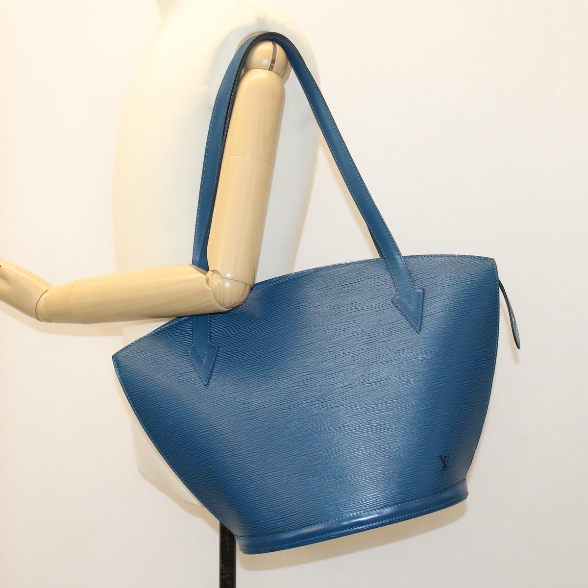 LOUIS VUITTON Epi Saint Jacques Shopping Shoulder Bag Blue M52275 LV 44650