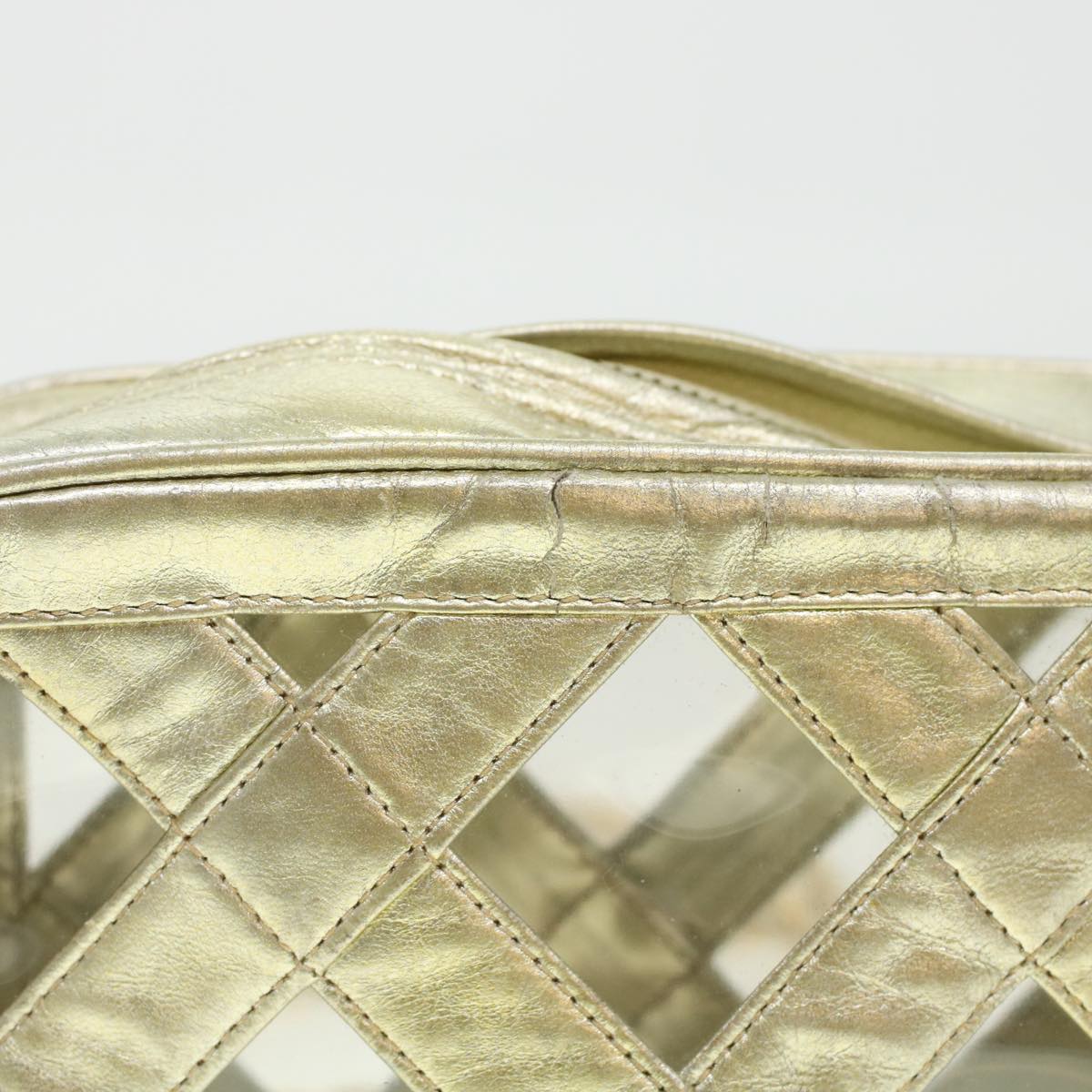 Luxury Chanel Fringe Chain Shoulder Bag Lamb Skin Gold CC  44673