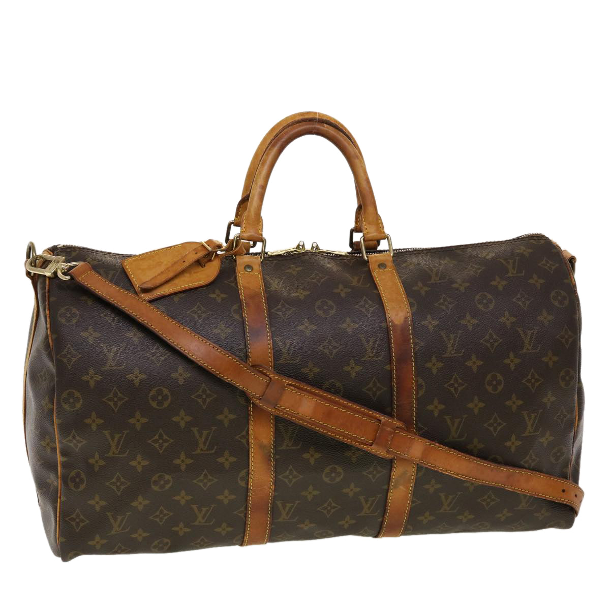 LOUIS VUITTON Monogram Keepall Bandouliere 50 Boston Bag M41416 LV 44696