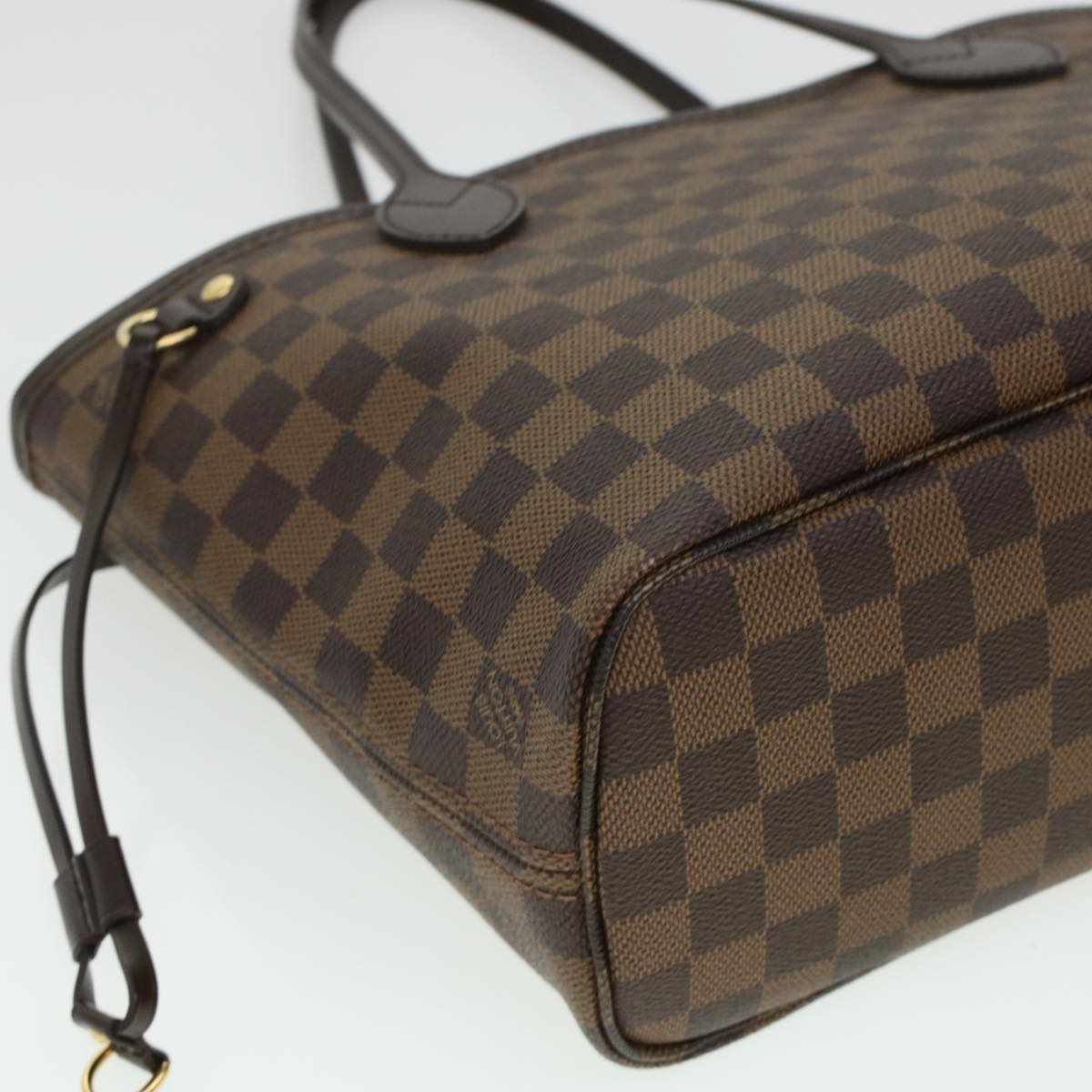 LOUIS VUITTON Damier Ebene Neverfull PM Tote Bag N51109 LV 44698