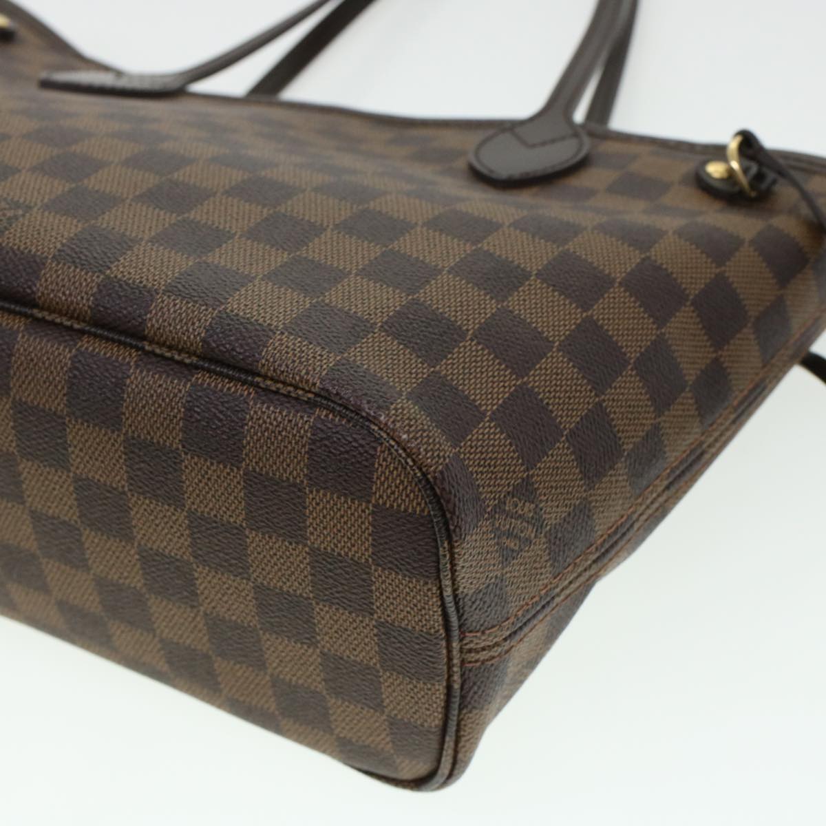 LOUIS VUITTON Damier Ebene Neverfull PM Tote Bag N51109 LV 44698