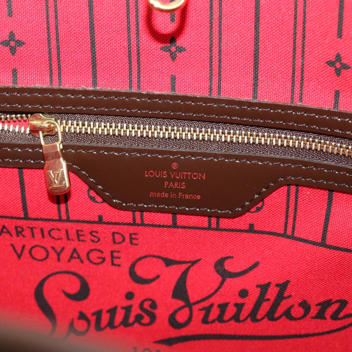 LOUIS VUITTON Damier Ebene Neverfull PM Tote Bag N51109 LV 44698