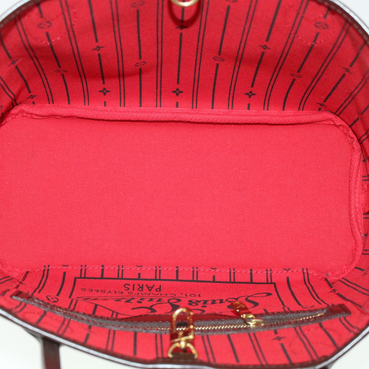 LOUIS VUITTON Damier Ebene Neverfull PM Tote Bag N51109 LV 44698