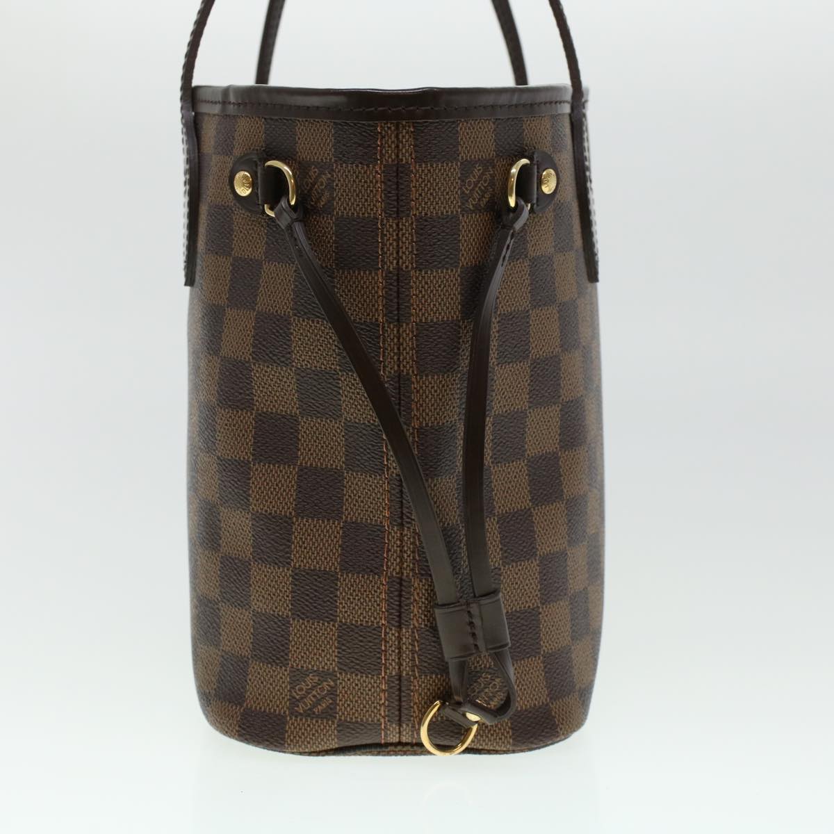 LOUIS VUITTON Damier Ebene Neverfull PM Tote Bag N51109 LV 44698
