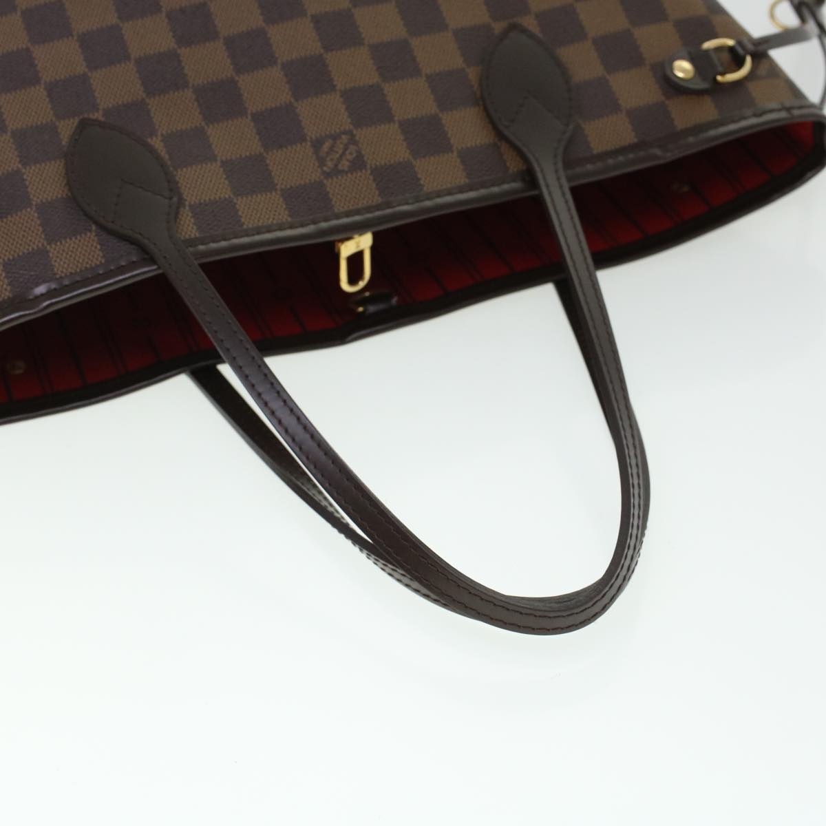 LOUIS VUITTON Damier Ebene Neverfull PM Tote Bag N51109 LV 44698