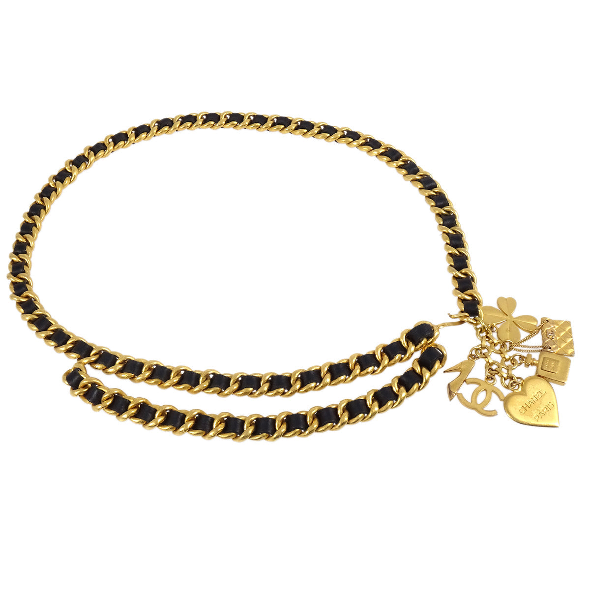 Chanel Icon Chain Belt Black 95A Small New