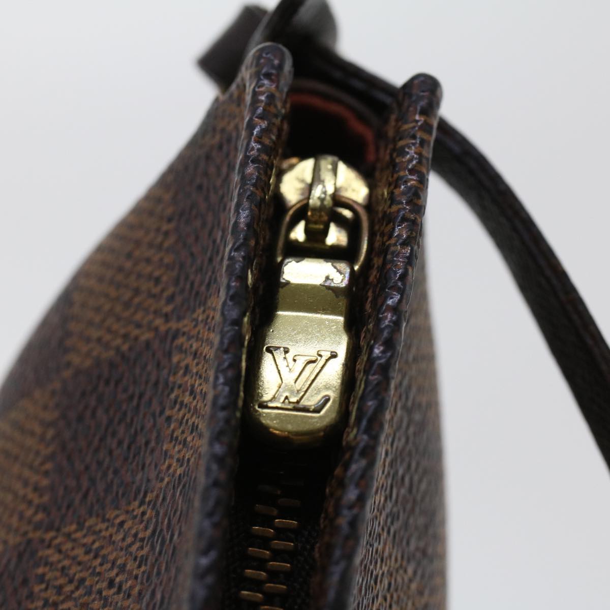 LOUIS VUITTON Damier Ebene Trousse Make Up Pouch N51982 LV 44726