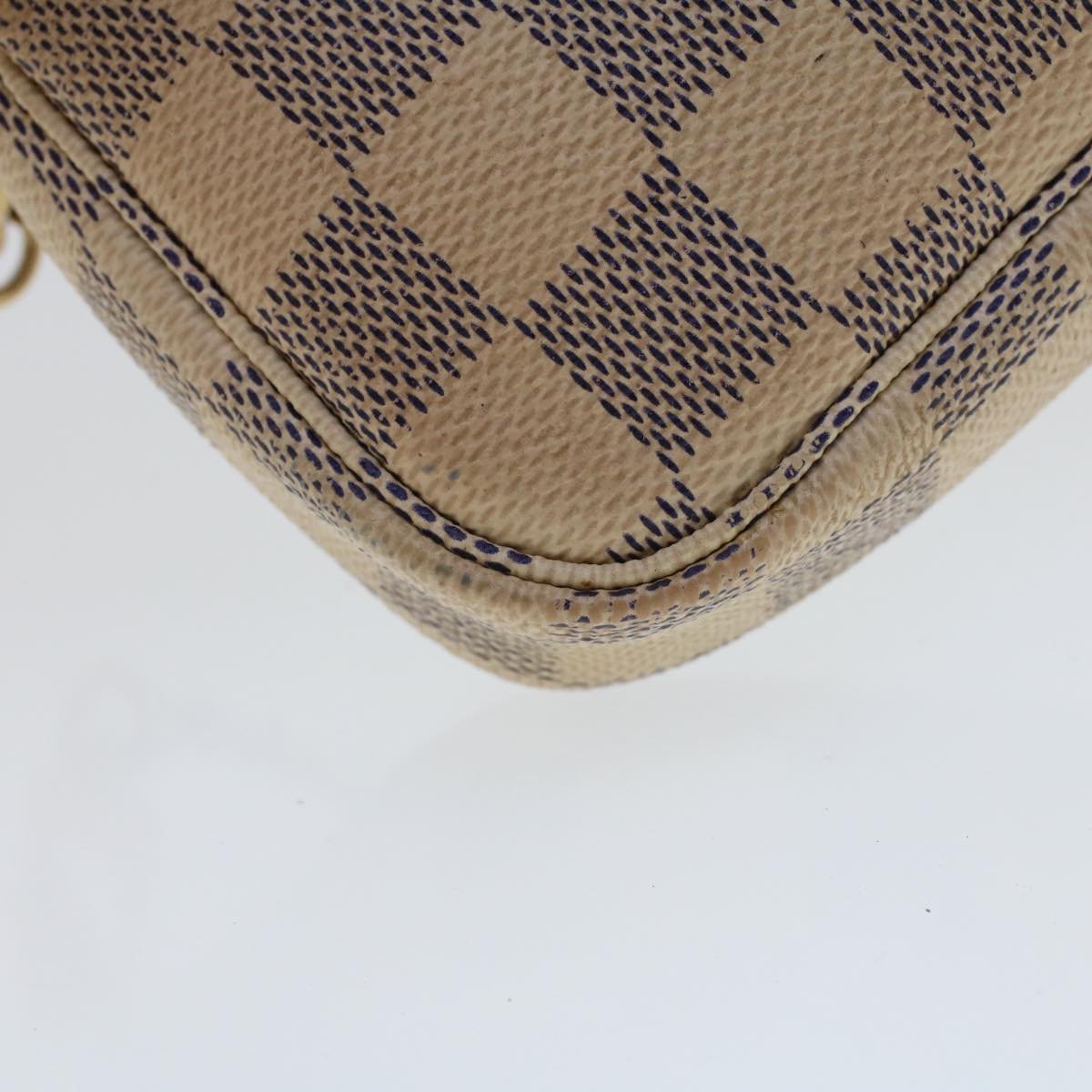 LOUIS VUITTON Damier Azur Mini Pochette Accessoires Pouch N58010 LV 44728