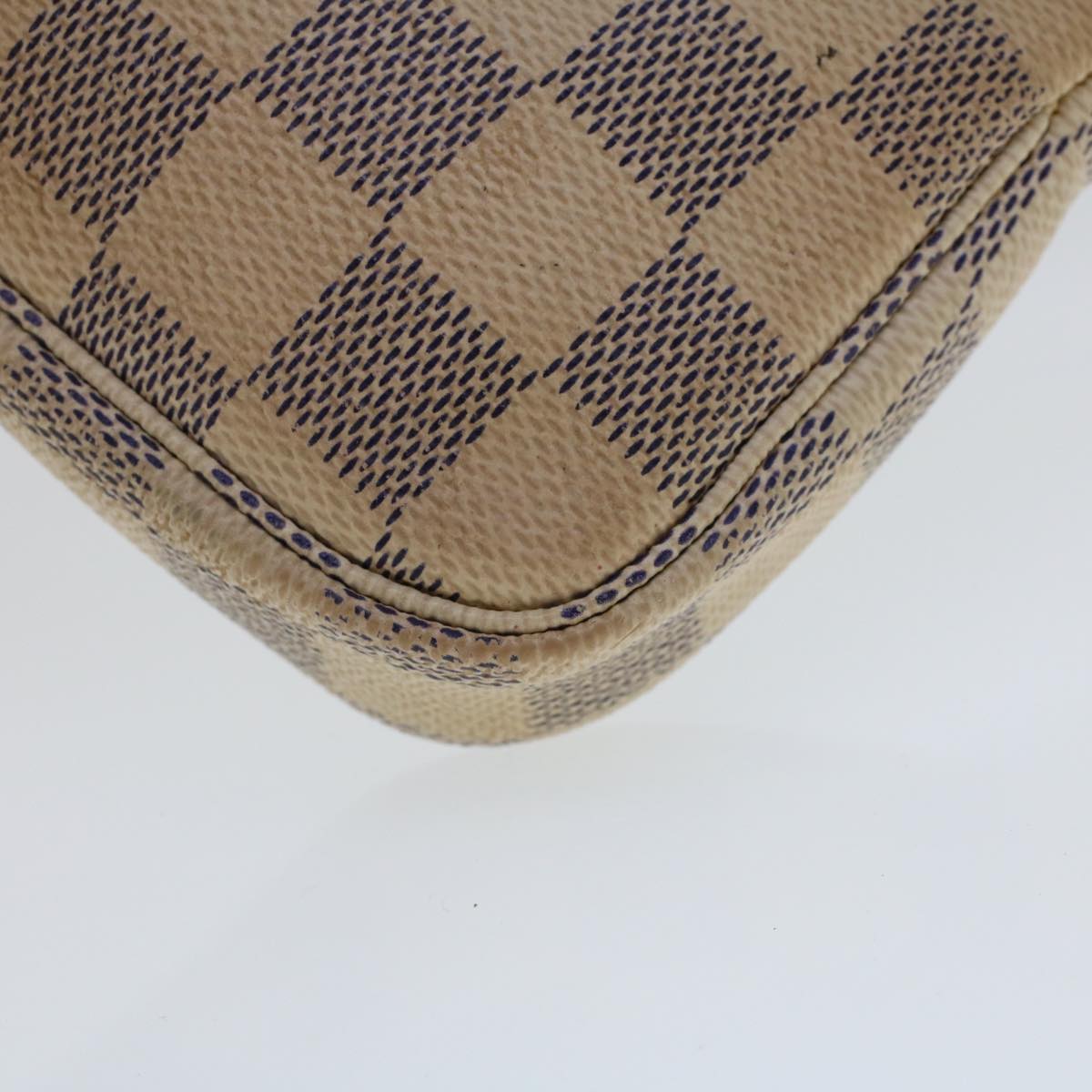 LOUIS VUITTON Damier Azur Mini Pochette Accessoires Pouch N58010 LV 44728