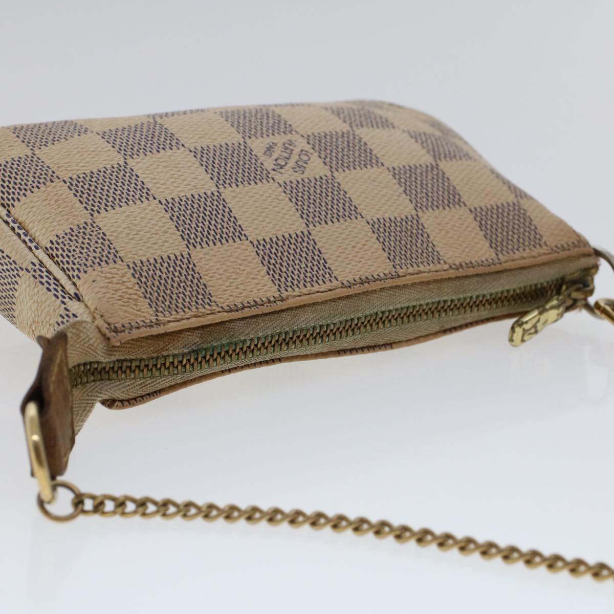 LOUIS VUITTON Damier Azur Mini Pochette Accessoires Pouch N58010 LV 44728
